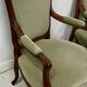 Pair of Louis XV style armchairs in solid walnut, 20th century.