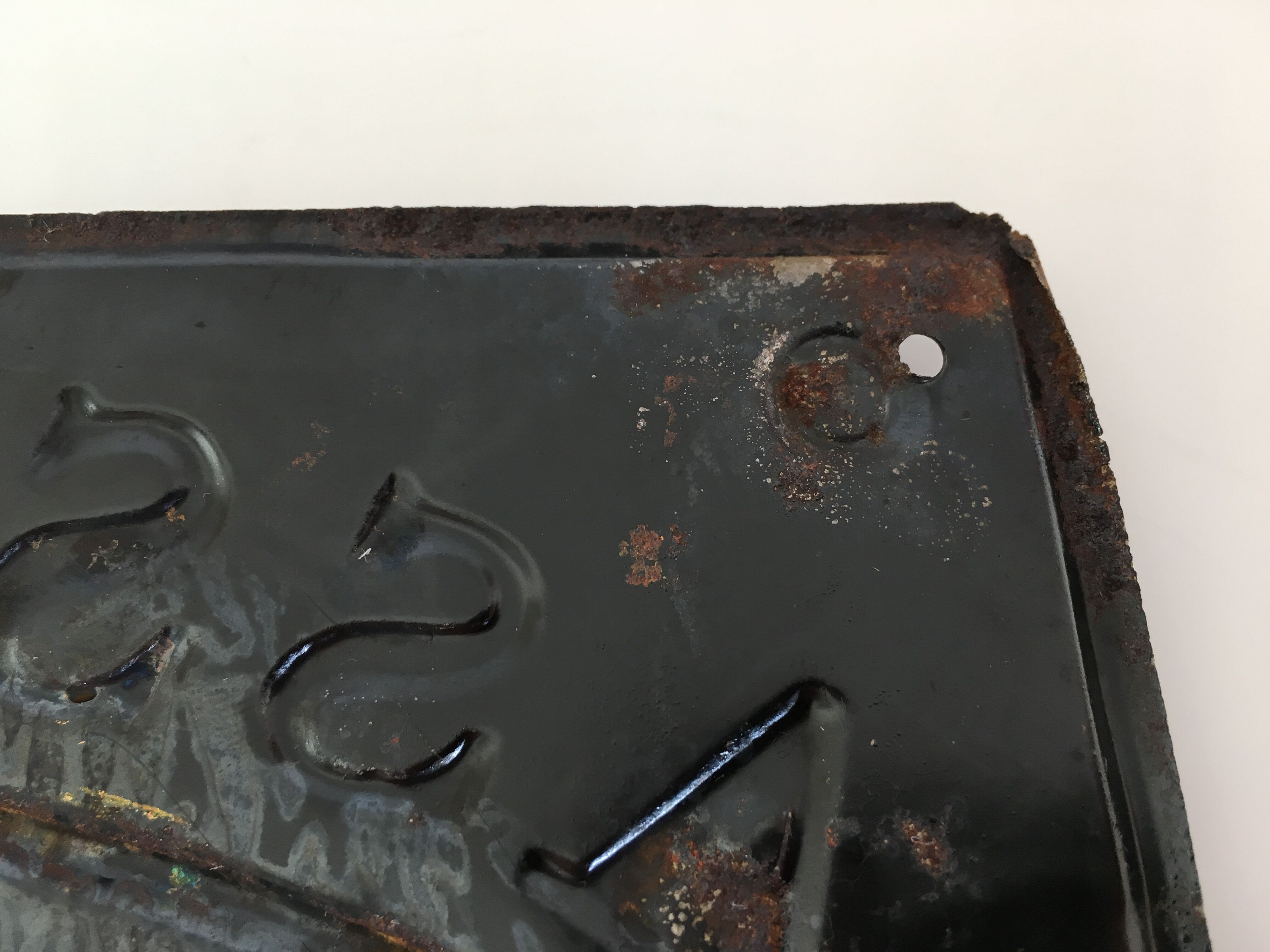 Antique enamelled plate 1900