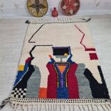 Handmade wool Berber rug 150 X 100 CM