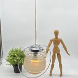Art Deco chandelier / light fixture / pendant light, vintage, chrome