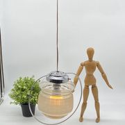 Art Deco chandelier / light fixture / pendant light, vintage, chrome
