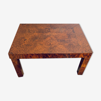 Table basse rectangulaire en loupe de thuya