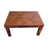 Table basse rectangulaire en loupe de thuya