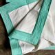 Drap et taies d'oreiller Descamps en coton vert et blanc ☐ 240 x 340 cm