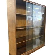 Vitrine, étagère, bibliothèque vintage en bois