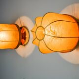 Pair of “cocoon” wall lights, Italy, 1970