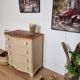 Chest of drawers with rounded front