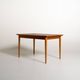 Scandinavian extendable teak and beech dining table, 1950s-60s