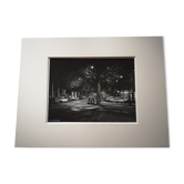 Photograph 18x24cm - Old black and white silver print - Rue Rémusat - 1950s-1960s