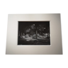 Photographie 18x24cm tirage argentique noir et blanc ancien - Rue Rémusat - Années 1950-1960