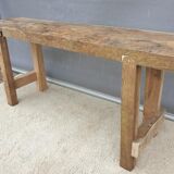 Restored solid wood workbench