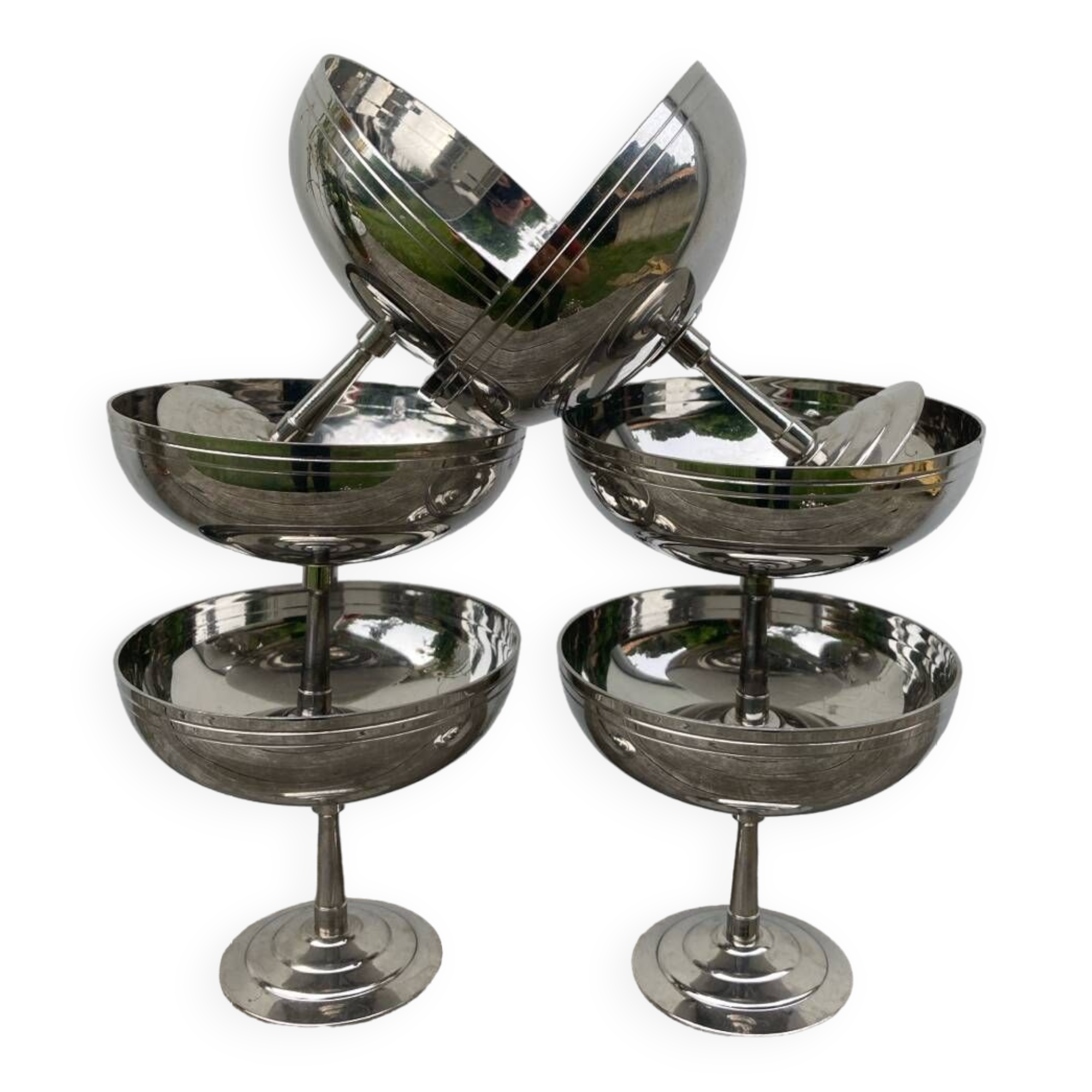 6 stainless steel bowls Rémy Letang 1970