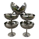 6 coupes en inox Rémy Letang 1970