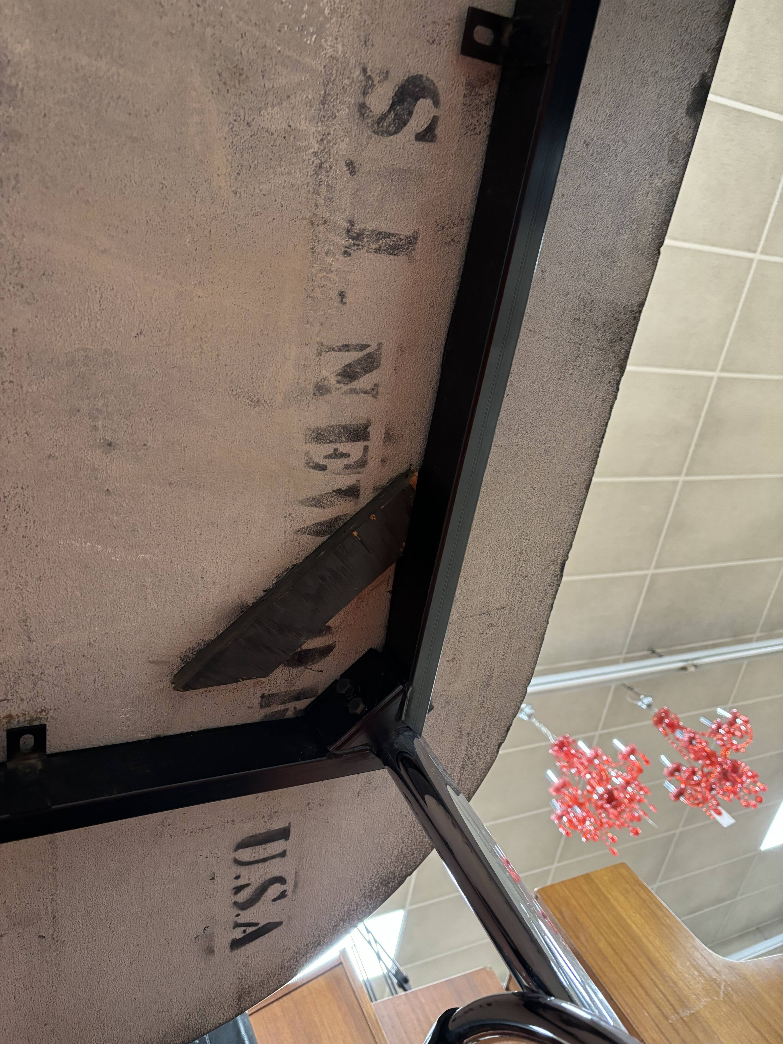 Knoll oval table with black marble and chrome legs by Joe d'Urso, 1983