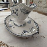 Sarreguemines Iron Earth Sauceboat on Frame, Carmen Model