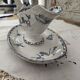 Sarreguemines Iron Earth Sauceboat on Frame, Carmen Model