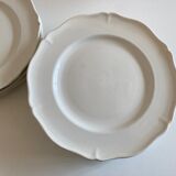 Set 10 plates with godrons in English iron earth 1950