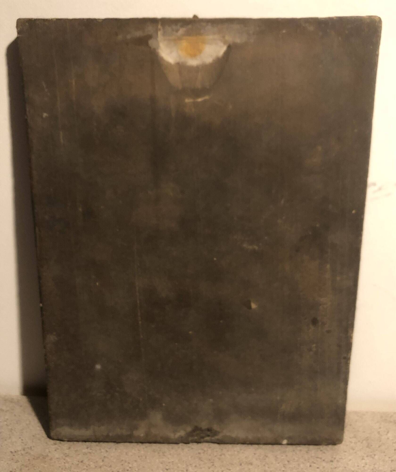 Patinated limestone bas-relief profile of a young woman