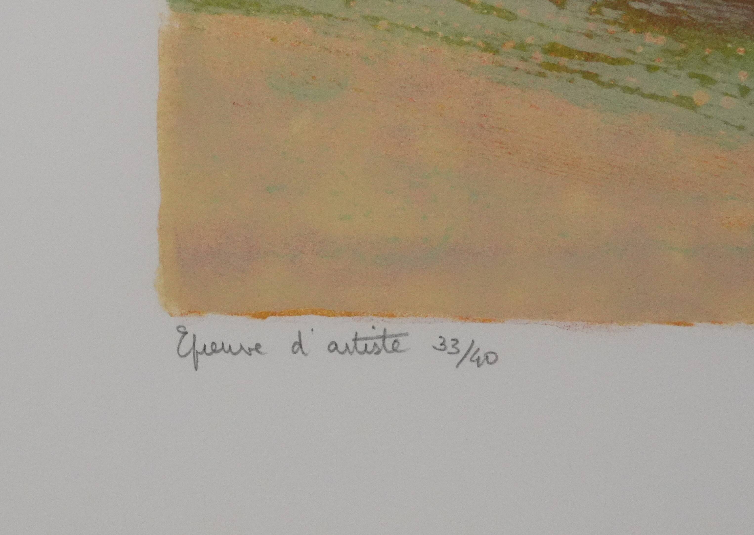 Paul Collomb: Marine air, original signed lithograph.