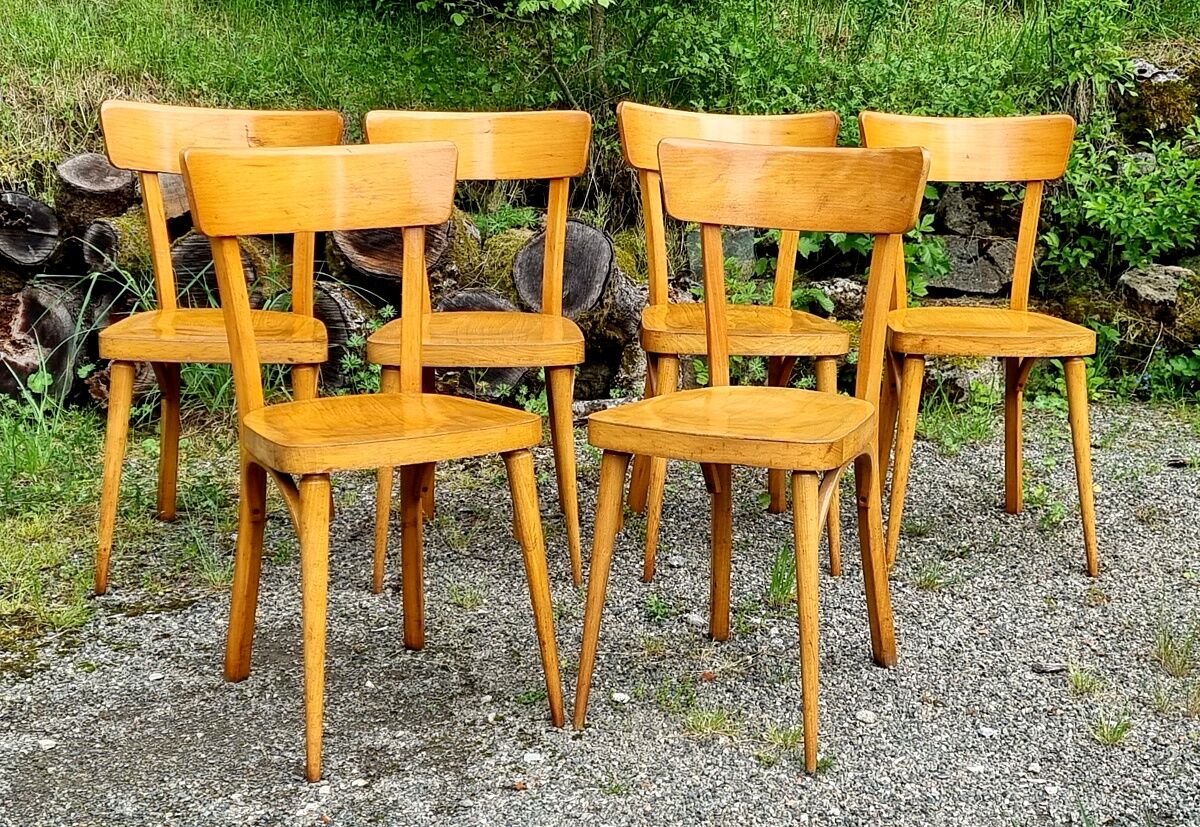 6 bistro chairs 70s