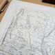 Uruguay, period map, 1887, Authentic.