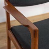 Mid-Century Teak & Leather Armchair by Erik Buck for Ørum Møbelfabrik, Denmark 1960s