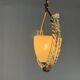 Venetian chandelier in colorless Murano glass, "Vetro à reticello" cut, circa 1950