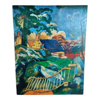 Peinture paysage moderne fauvisme