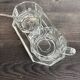Art Deco Condiment Set in Moulded Crystal