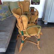 Paire de fauteuils en rotin