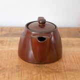 Ceramic Teapot, Flower Teapot, Brown Tea Pot, Alinea Fabrication Artisanale