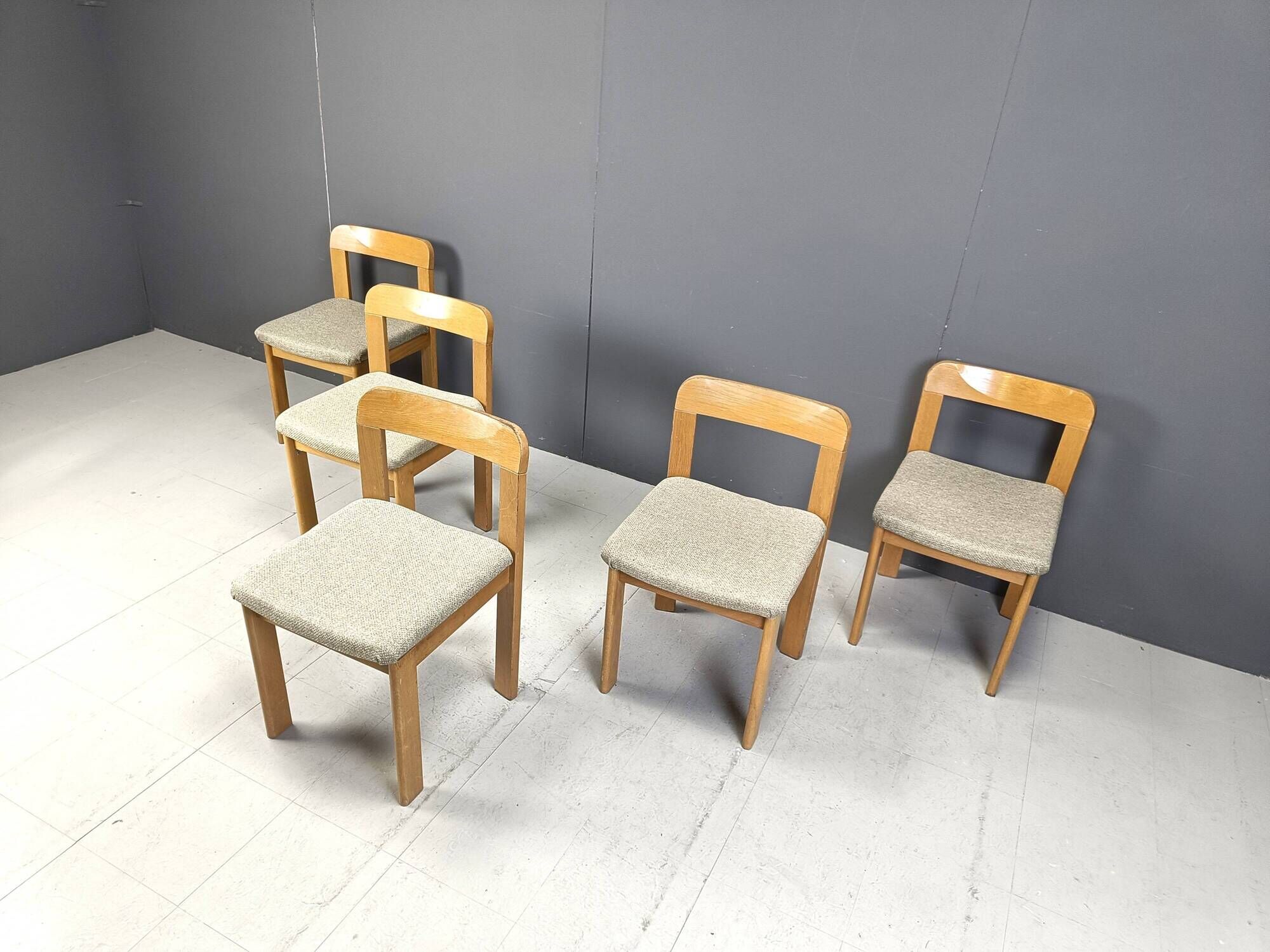 Vintage brutalist dining chairs, 1970s