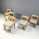 Vintage brutalist dining chairs, 1970s