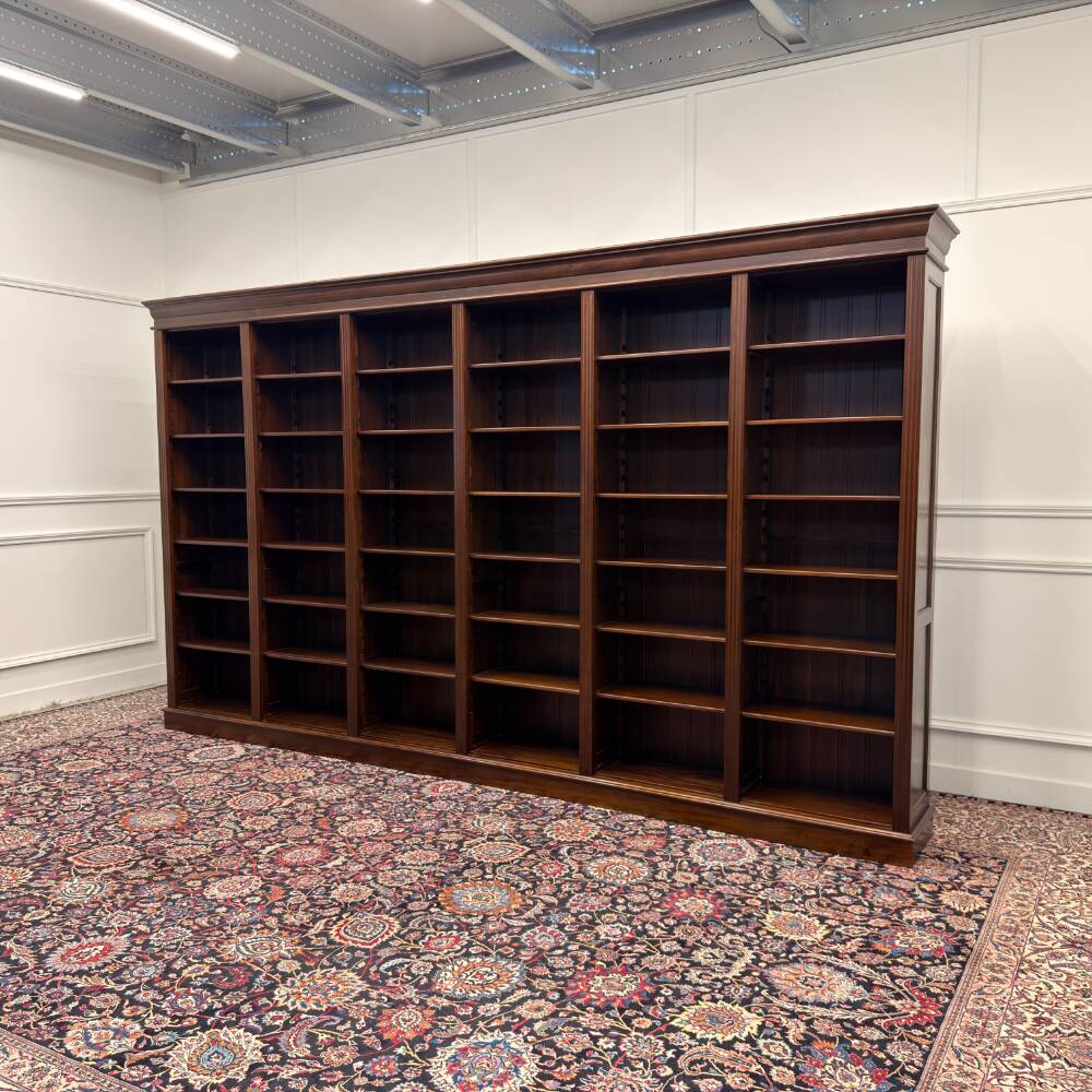 Large Classic English Open Bookcase