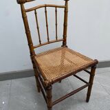 Old bamboo imitation cane chair
