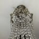 Hot air balloon chandelier in silver bronze and crystal tassels