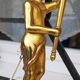 Pair of wall lamps gilded bronze