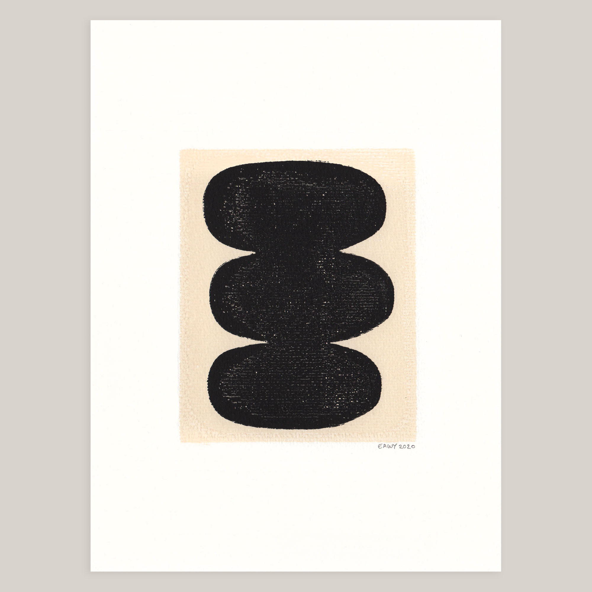 One-design painting on pape,  dated and signed without frame