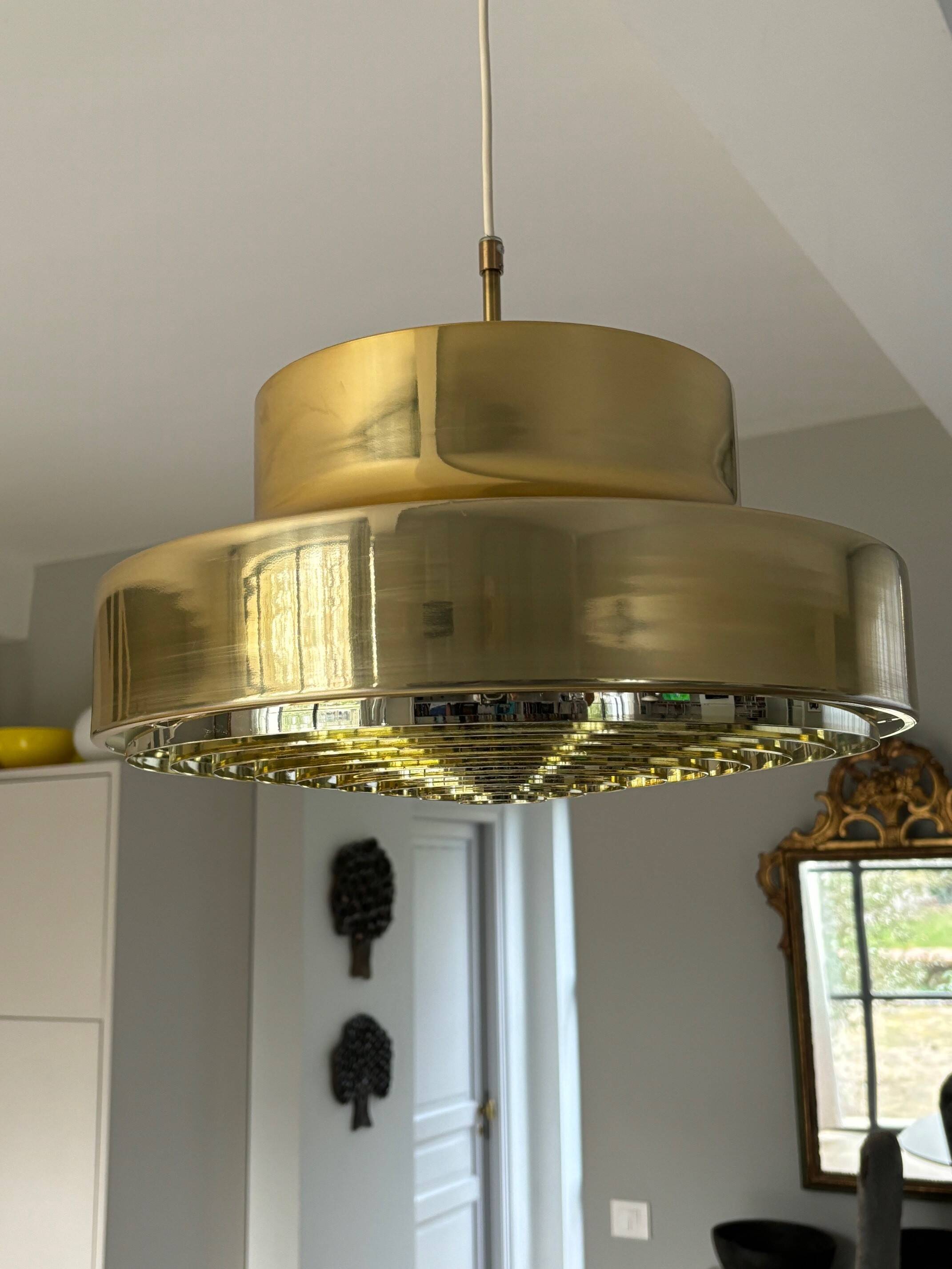 Falkenbergs gold metal suspension - Sweden 70s/80s