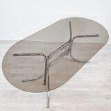 Table en verre fumé 1970