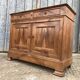 Antique low sideboard in solid cherry wood with 2 doors and 3 drawers