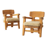 Stig Sandqvist, pin massif, fauteuil (paire)
