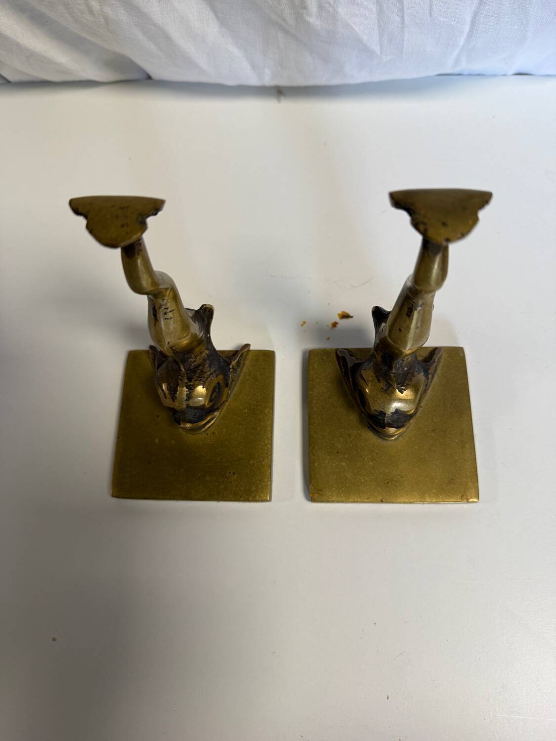 Vintage bronze bookends