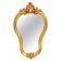 Small vintage decorative mirror in a gold frame with flowers, Italy, 1960s.