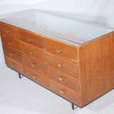 Teak Display Cabinet – Vintage Shop Display Counter from the 1950s