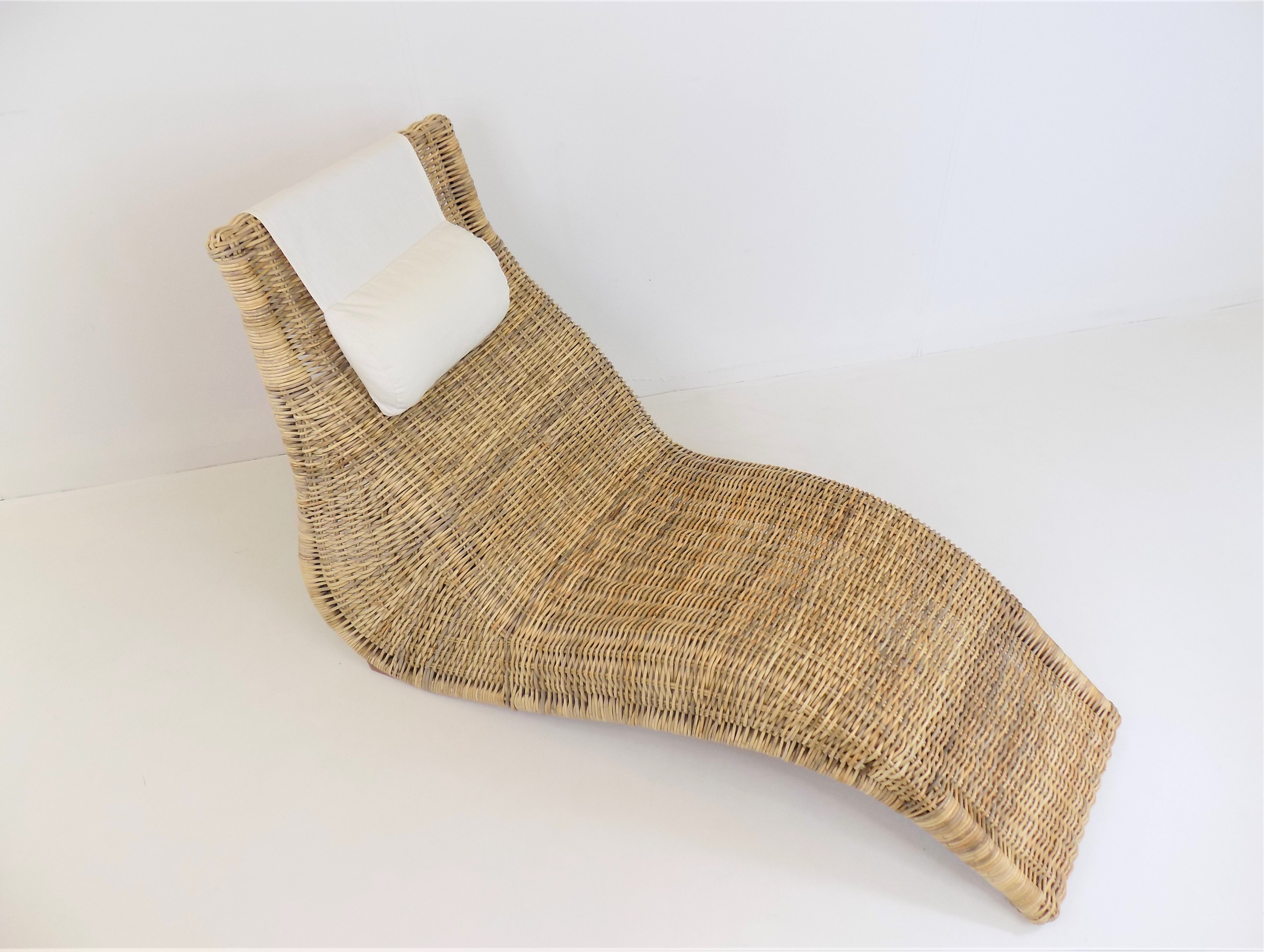 Karlskrona rattan lounger by Carl Öjerstam