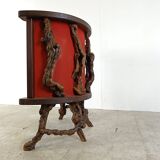 Bar vintage en bois de vigne, 1950