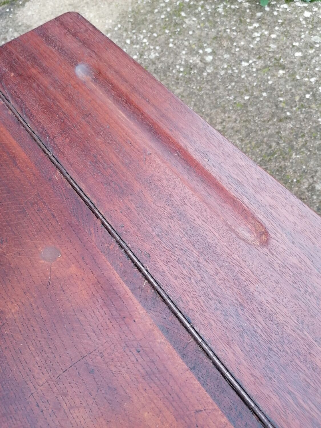 Vintage school desk coffee table with chests
