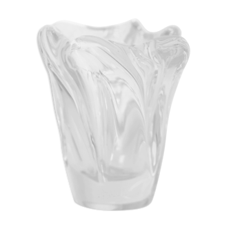 Vase fleur en cristal Daum France 1950