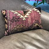 Handmade wool lumbar kilim pillow